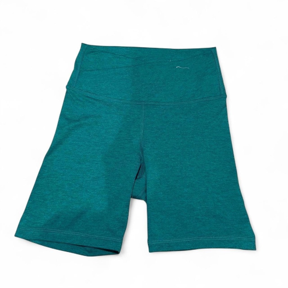 Old Navy teal green high-waisted biker shorts